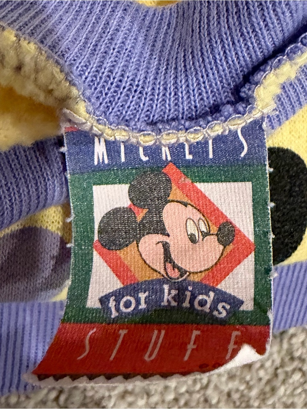 Vintage Disney Yellow & Lavender Minnie & Mickey Kids Sweatshirt - Picture 6 of 8
